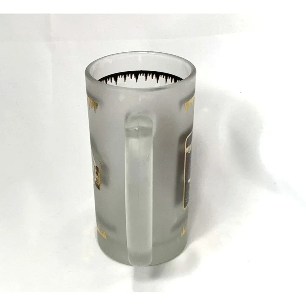 Howe‎ Caverns New York Souvenir Beer Mug Frosted Glass Painted See Thru Window